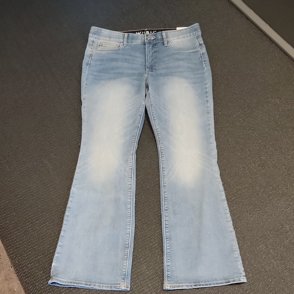 NWT White House Black Market Light Blue Flare Jeans